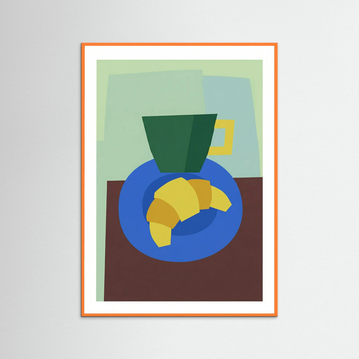 Orange Wood Moka Abstract