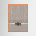 Orange Wood Moments In Rain
