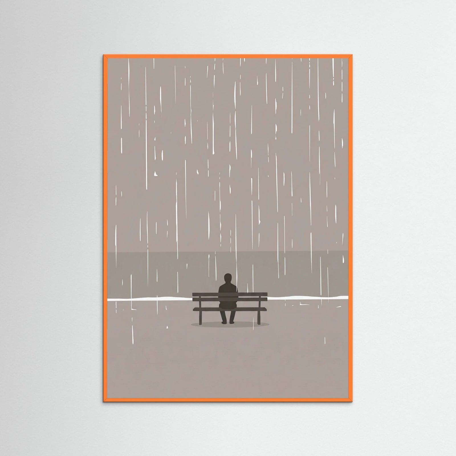 Orange Wood Moments In Rain