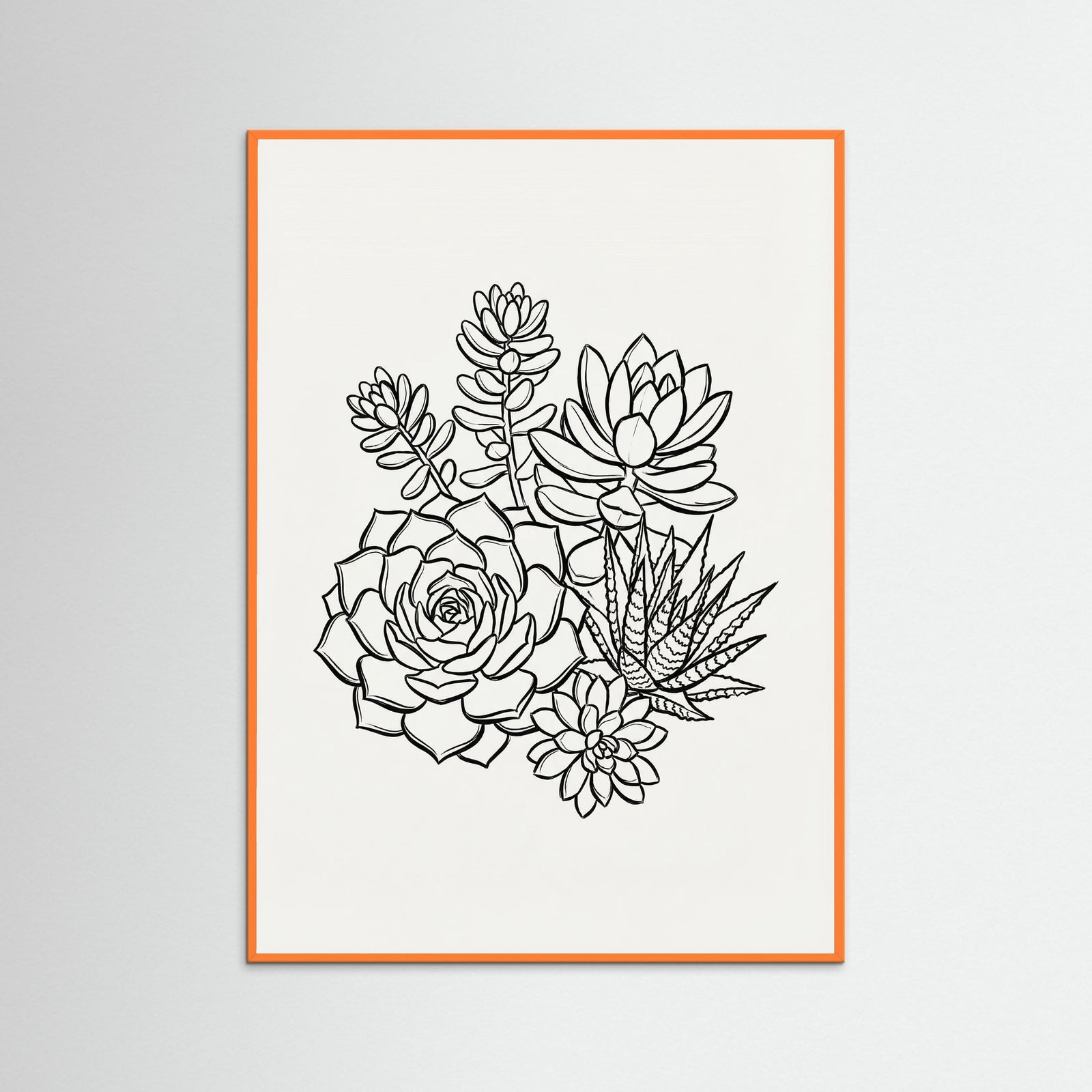 Orange Wood Monochromatic Bouquet