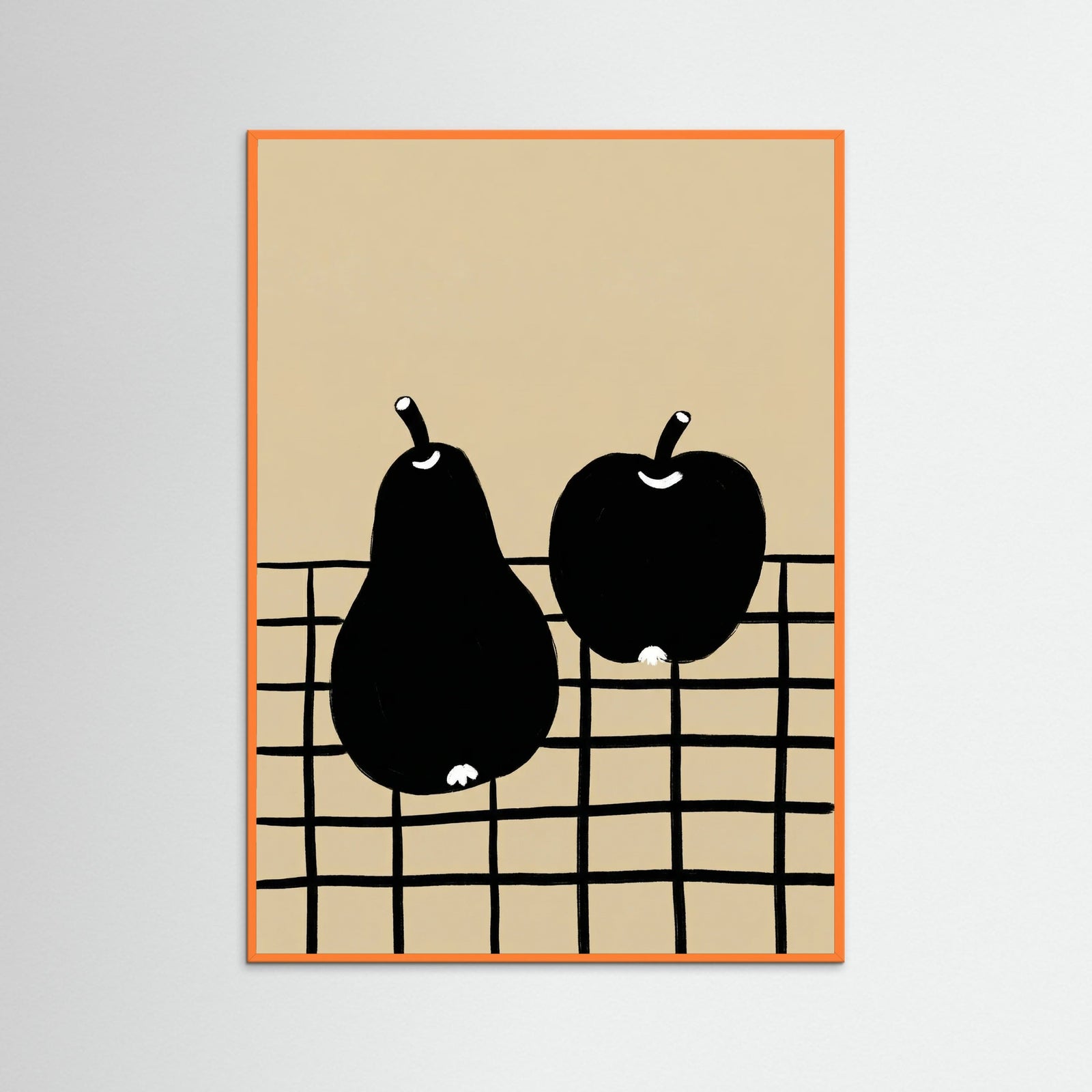 Orange Wood Monochromatic Flora