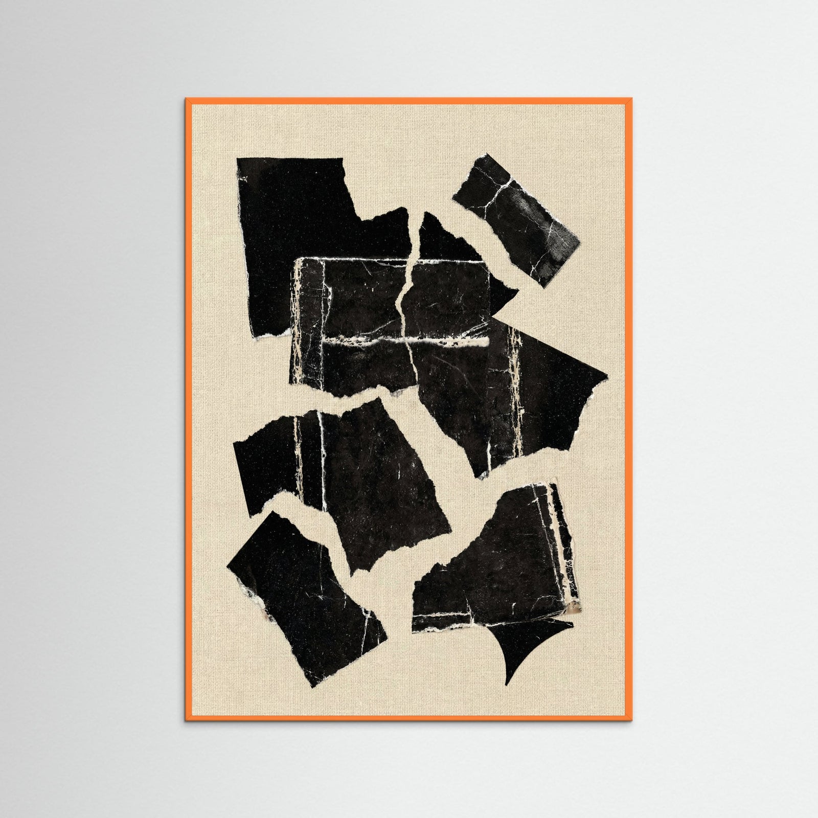 Orange Wood Monochrome Abstraction