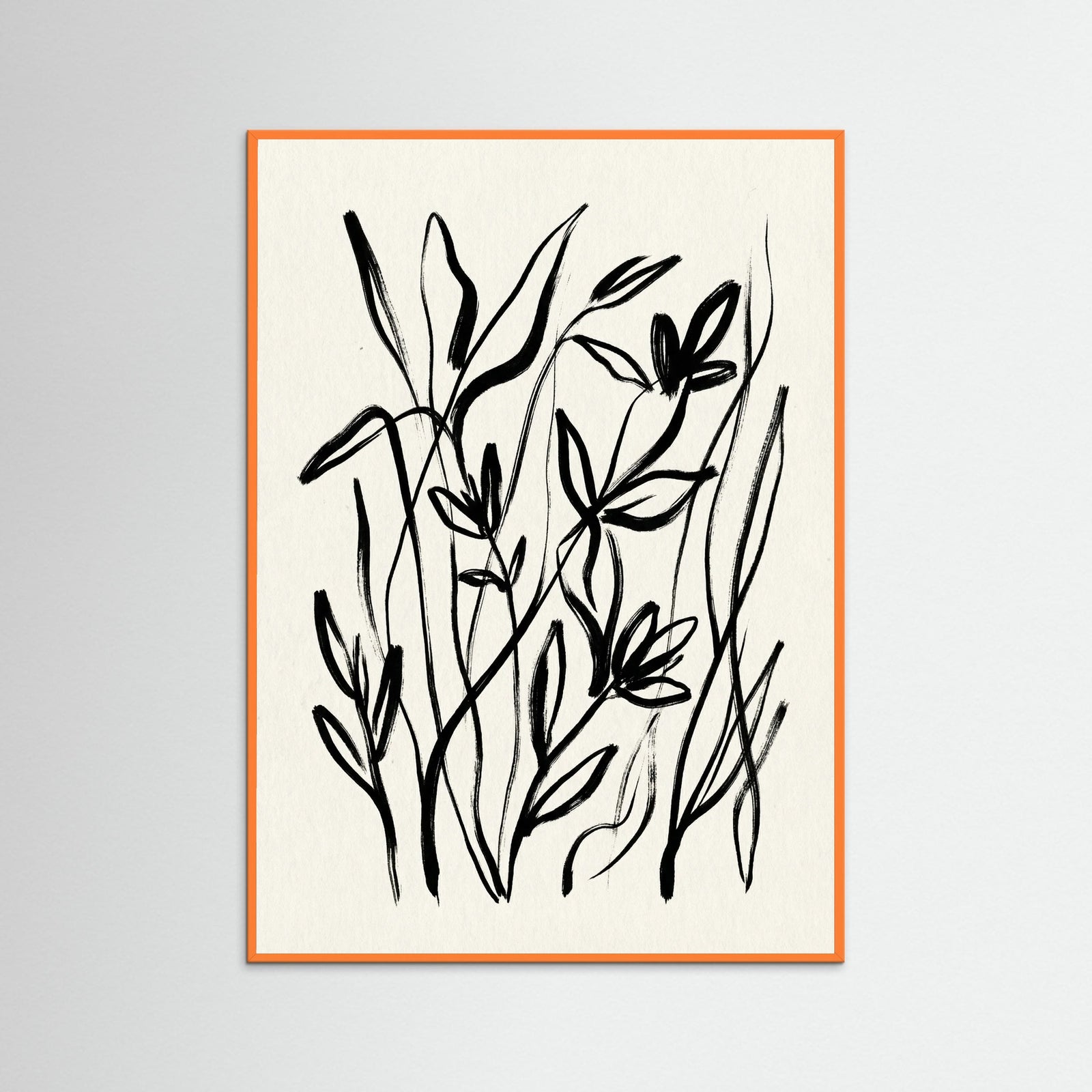 Orange Wood Monochrome Bloom