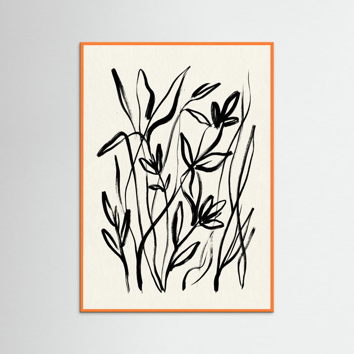 Orange Wood Monochrome Bloom