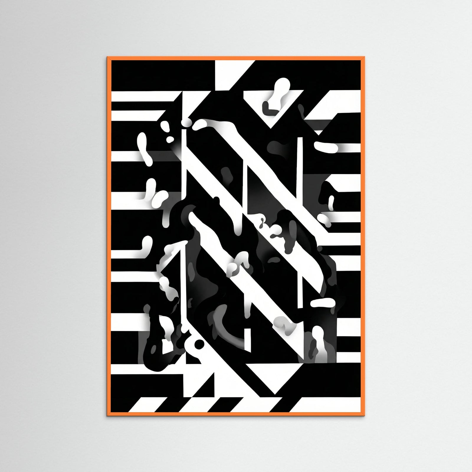 Orange Wood Monochrome Dynamics