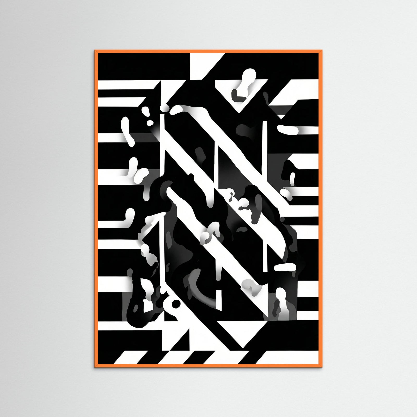 Orange Wood Monochrome Dynamics