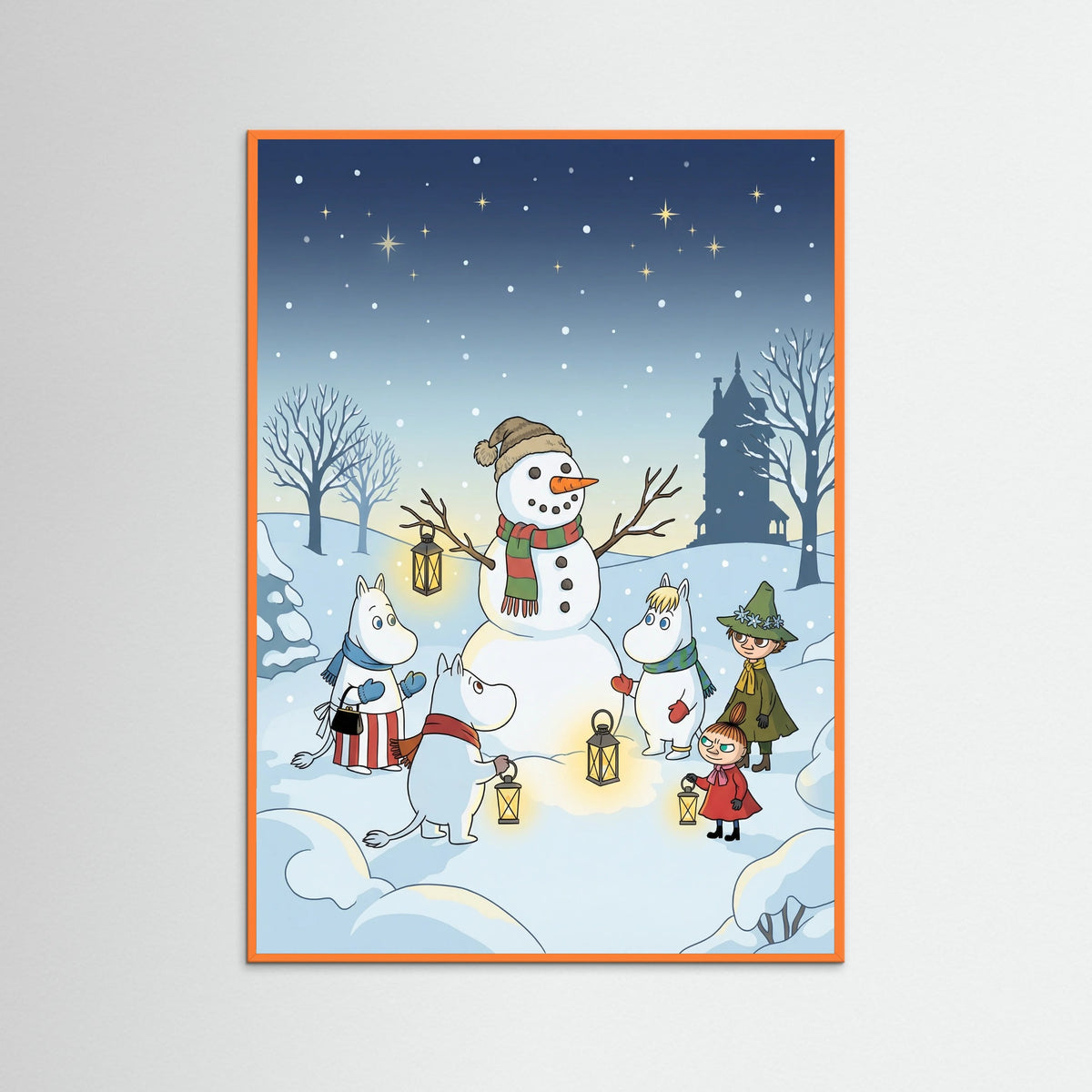 Orange Wood Moomin Christmas Night