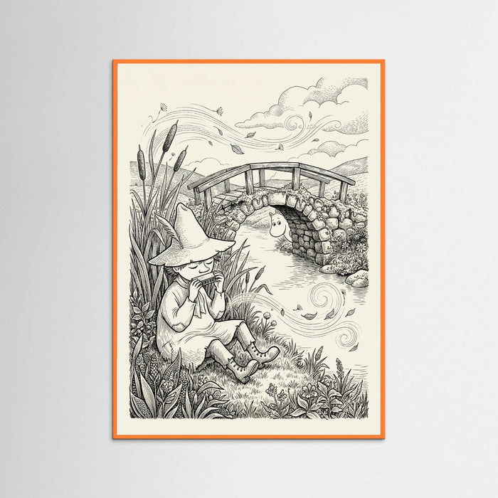 Orange Wood Moomin Summer Meadow