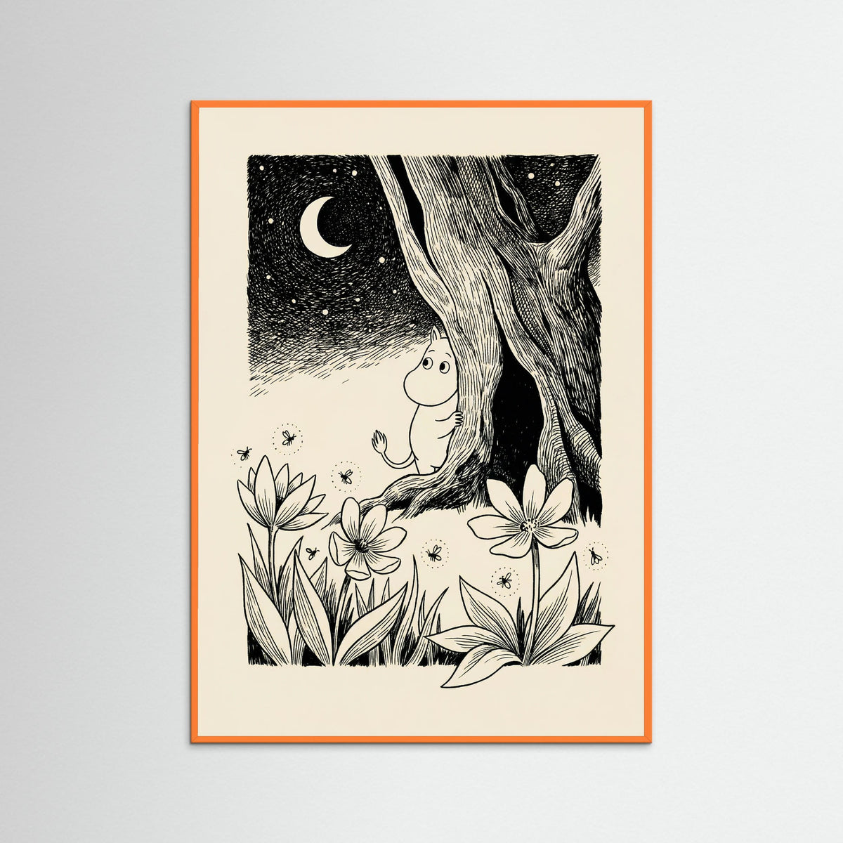 Orange Wood Moomin in Nature