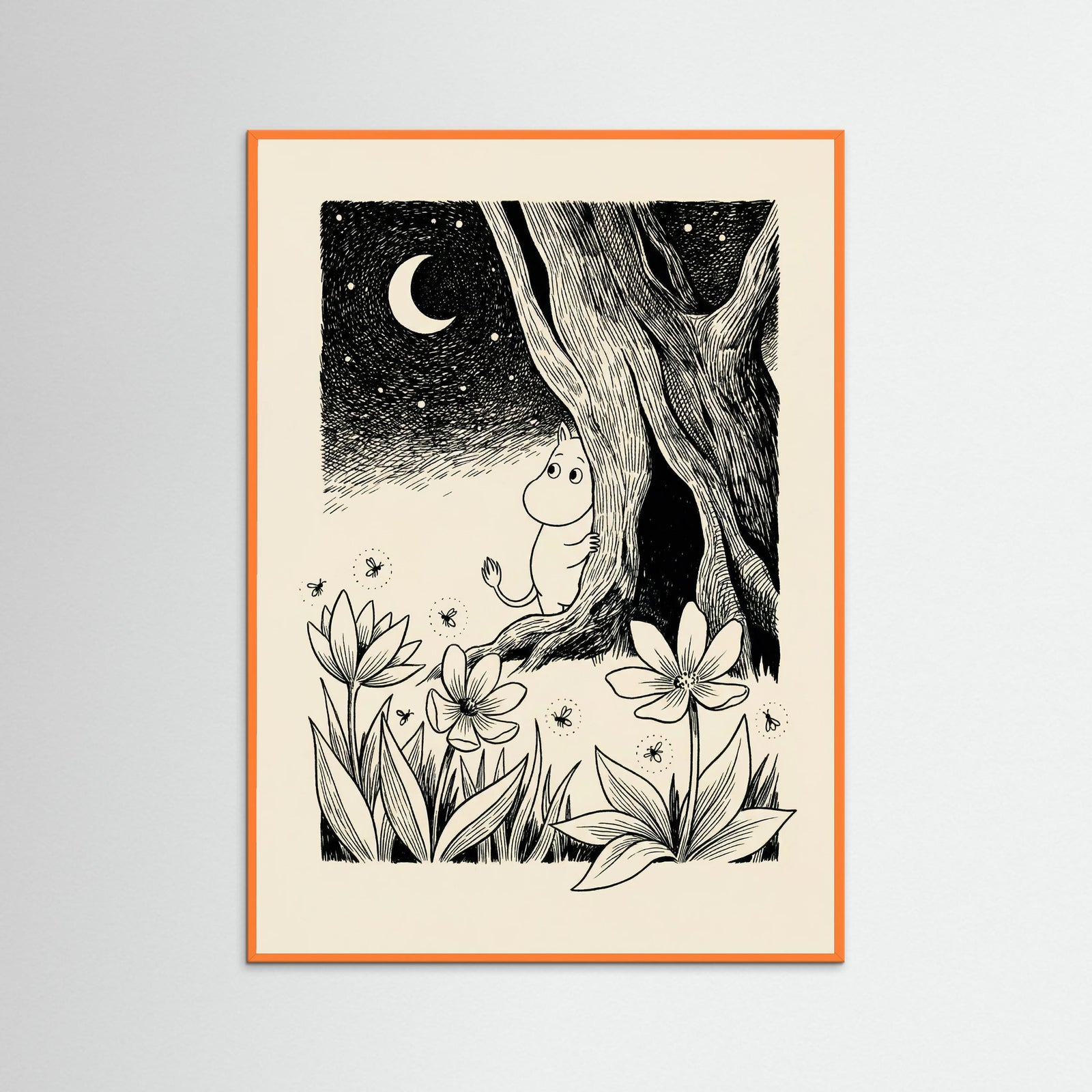 Orange Wood Moomin in Nature