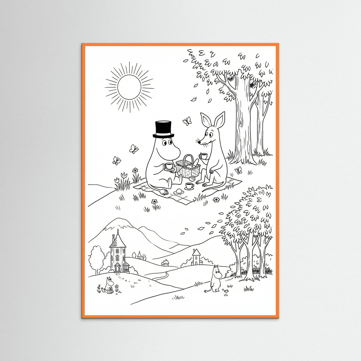 Orange Wood Moomins Bloom