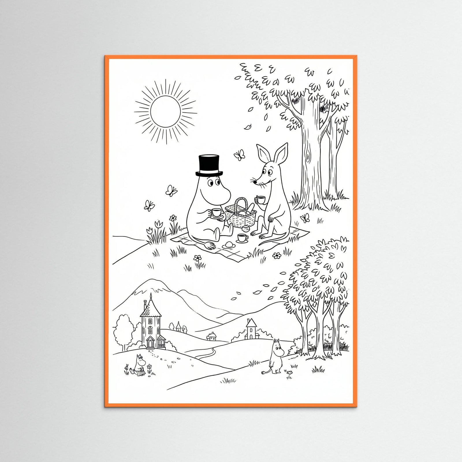 Orange Wood Moomins Bloom