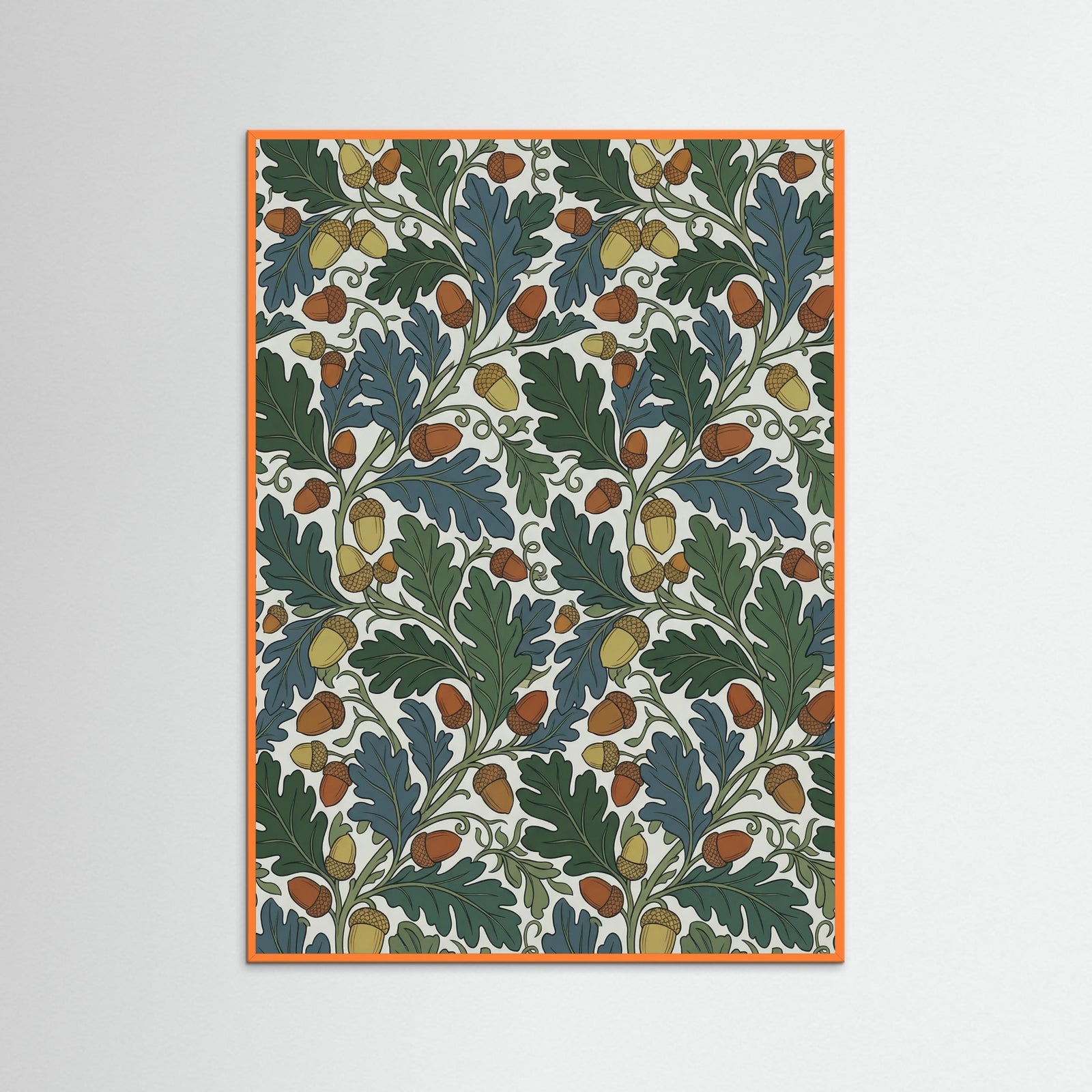 Orange Wood Morrisian Bloom Blue