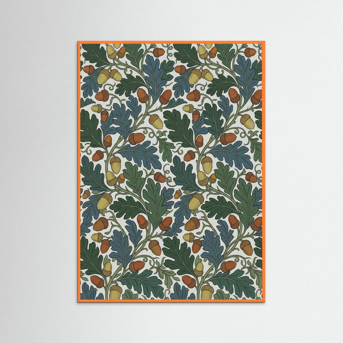 Orange Wood Morrisian Bloom Blue