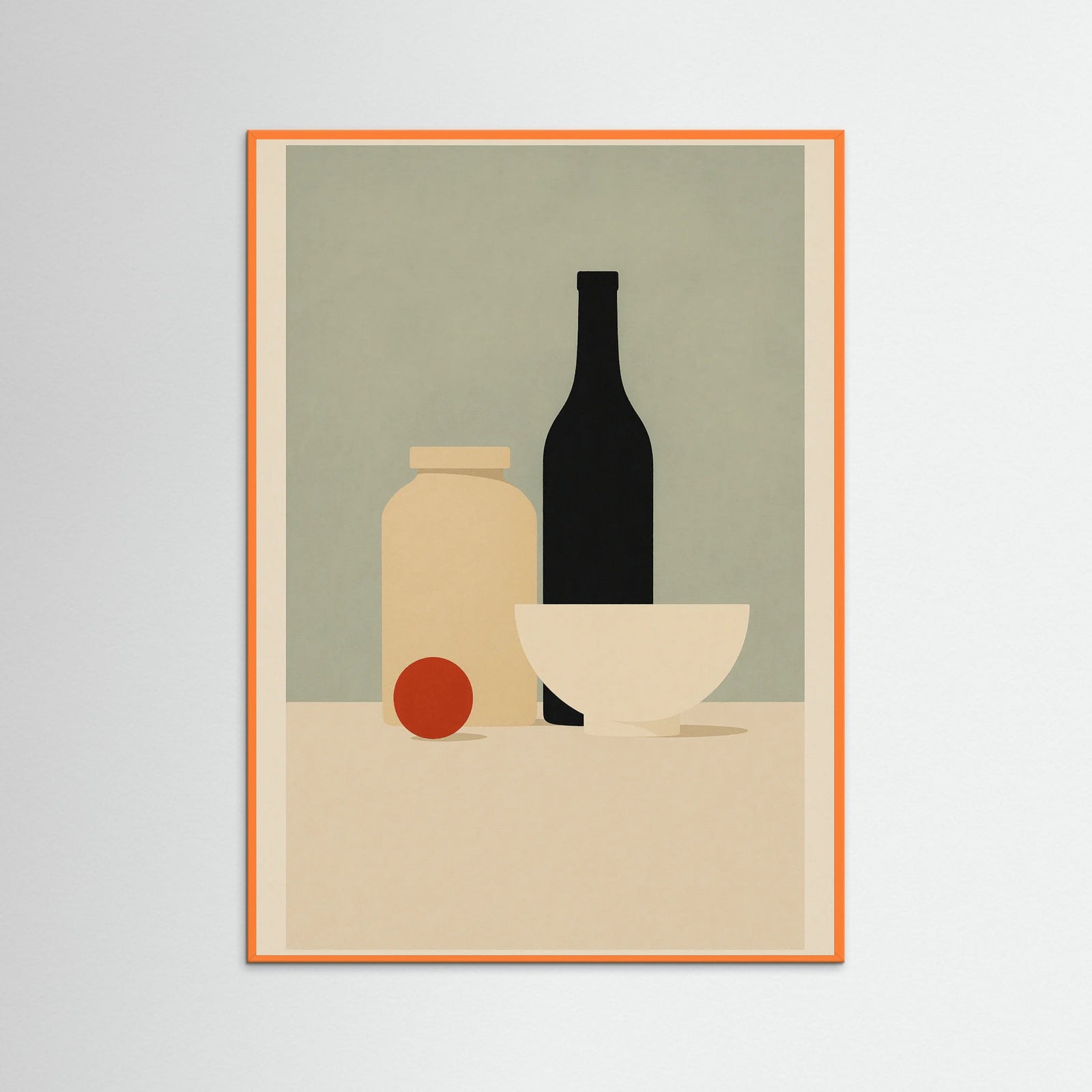 Orange Wood Muted Elegance