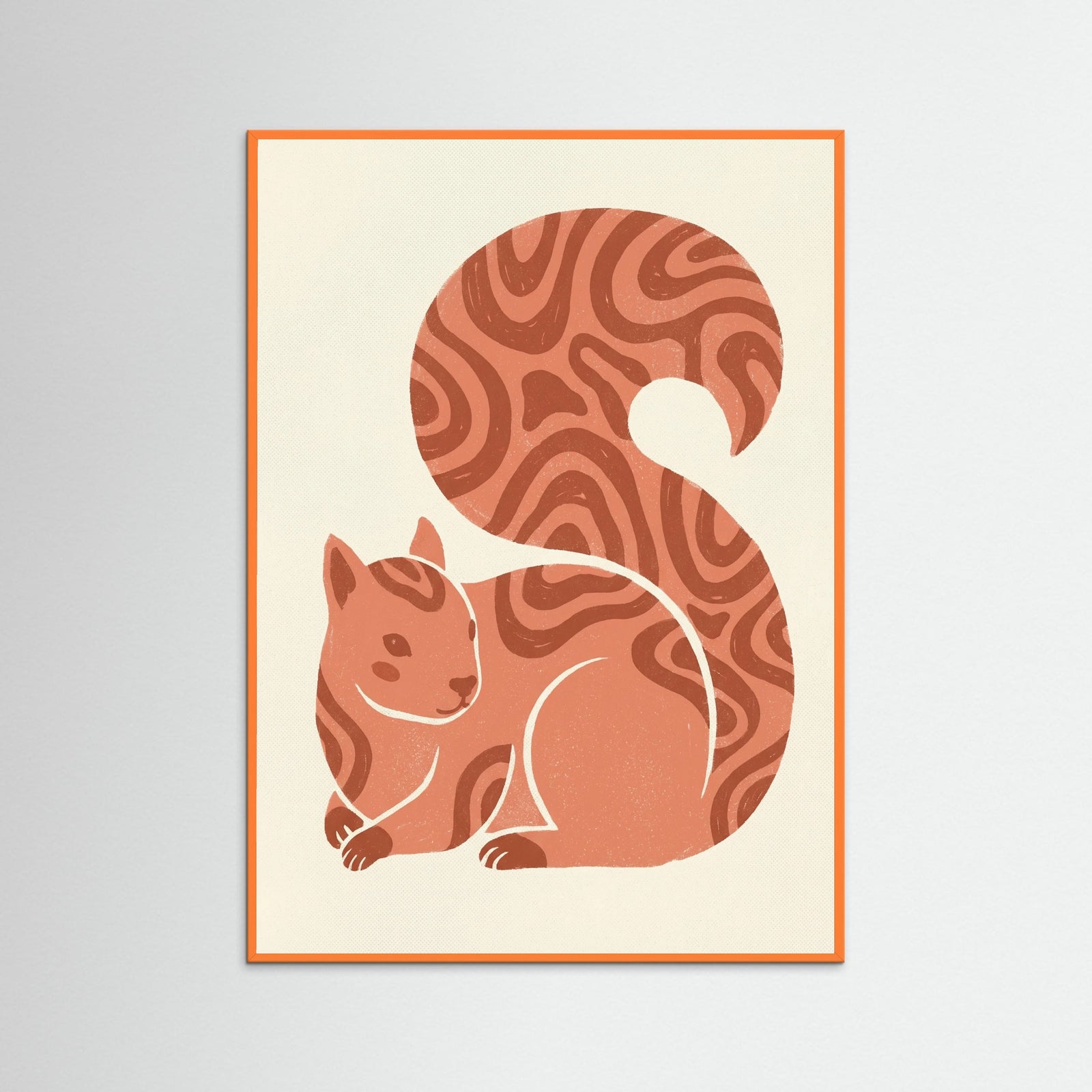 Orange Wood Muted Feline