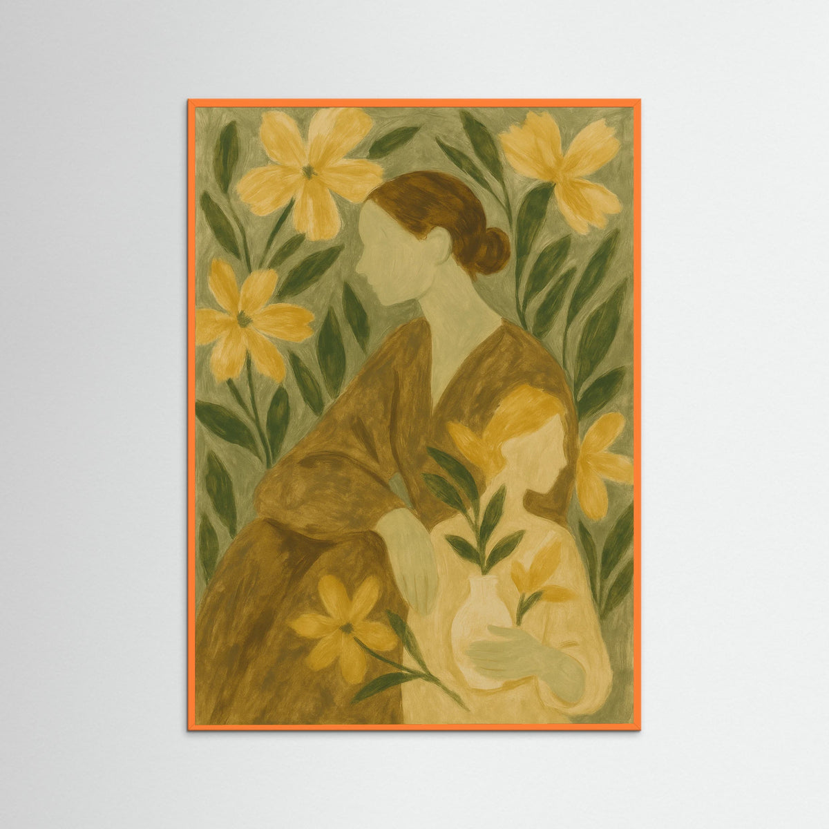 Orange Wood Muted Garden