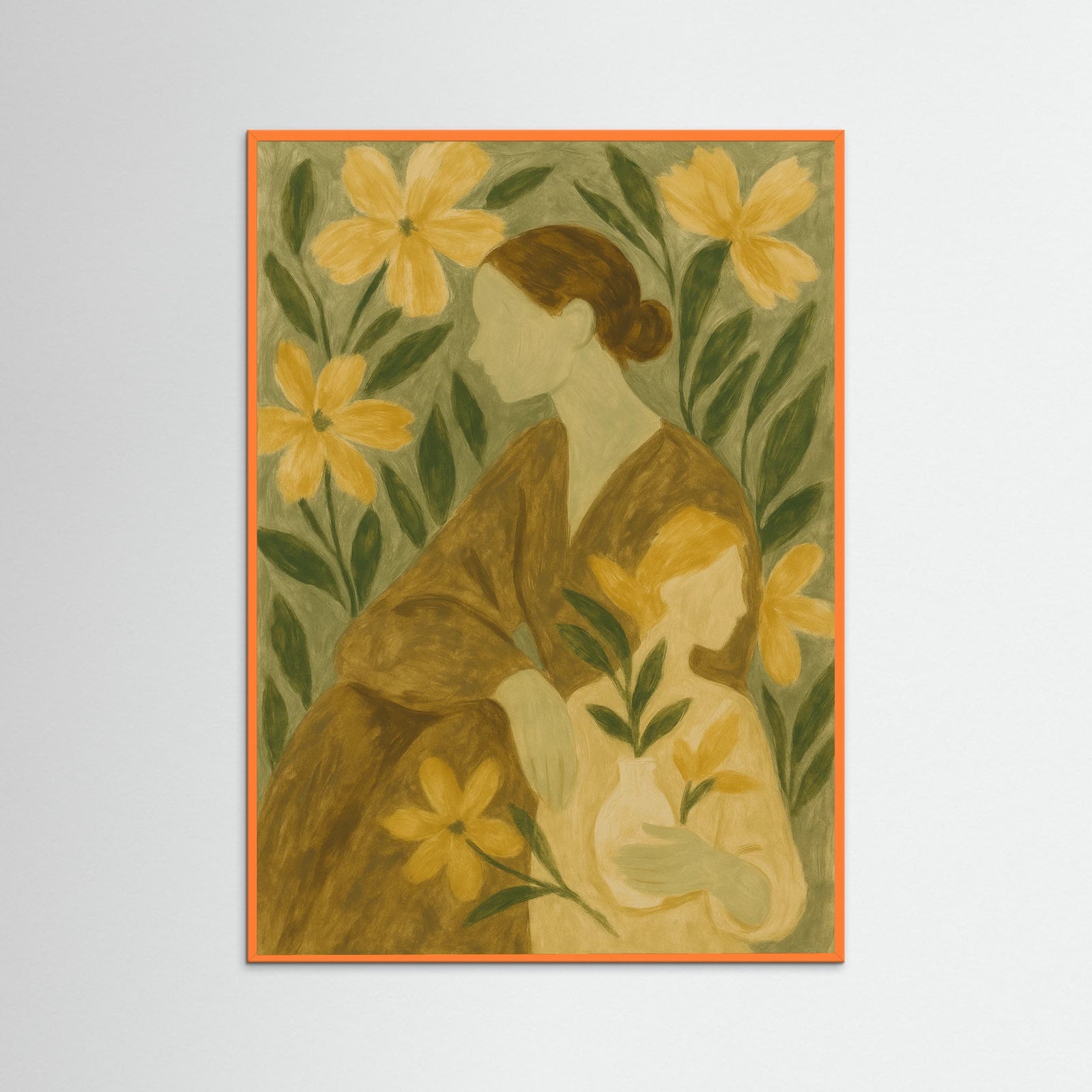 Orange Wood Muted Garden