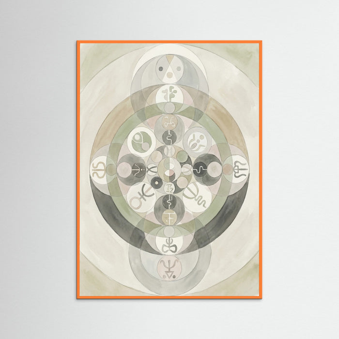 Orange Wood Mystic Geometric Harmony