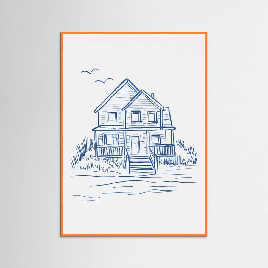Plakat Nantucket Beachhouse – plakat i druk artystyczny