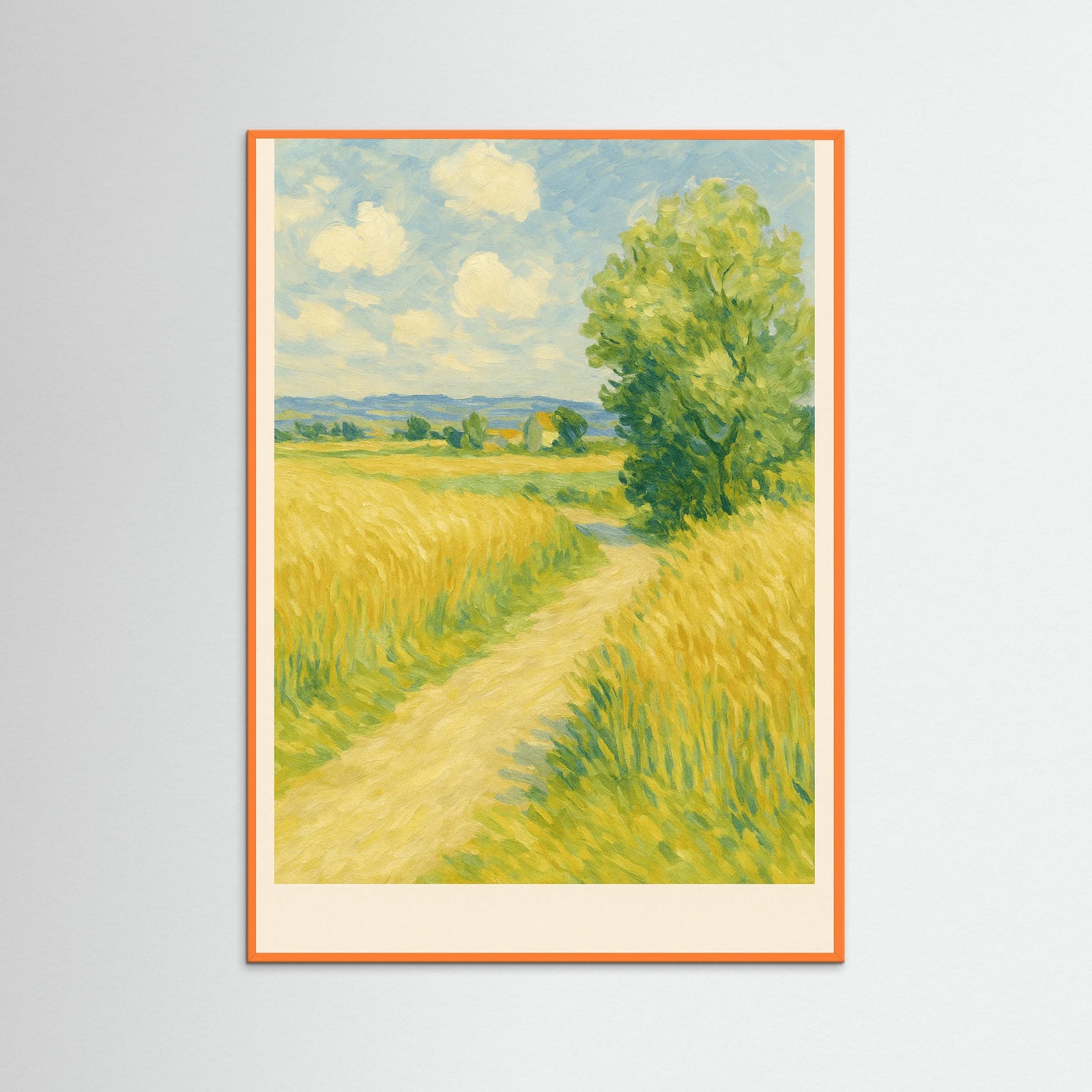 Orange Wood Natures Brushstroke