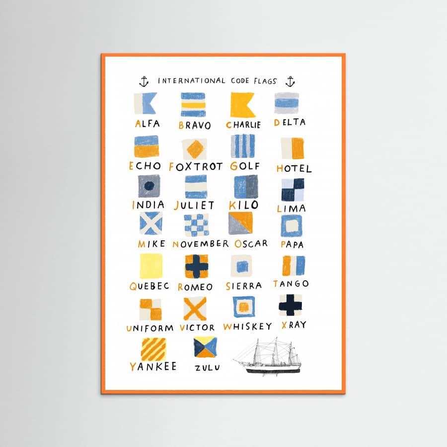 Nautical Flags Poster – Poster und Kunstdruck