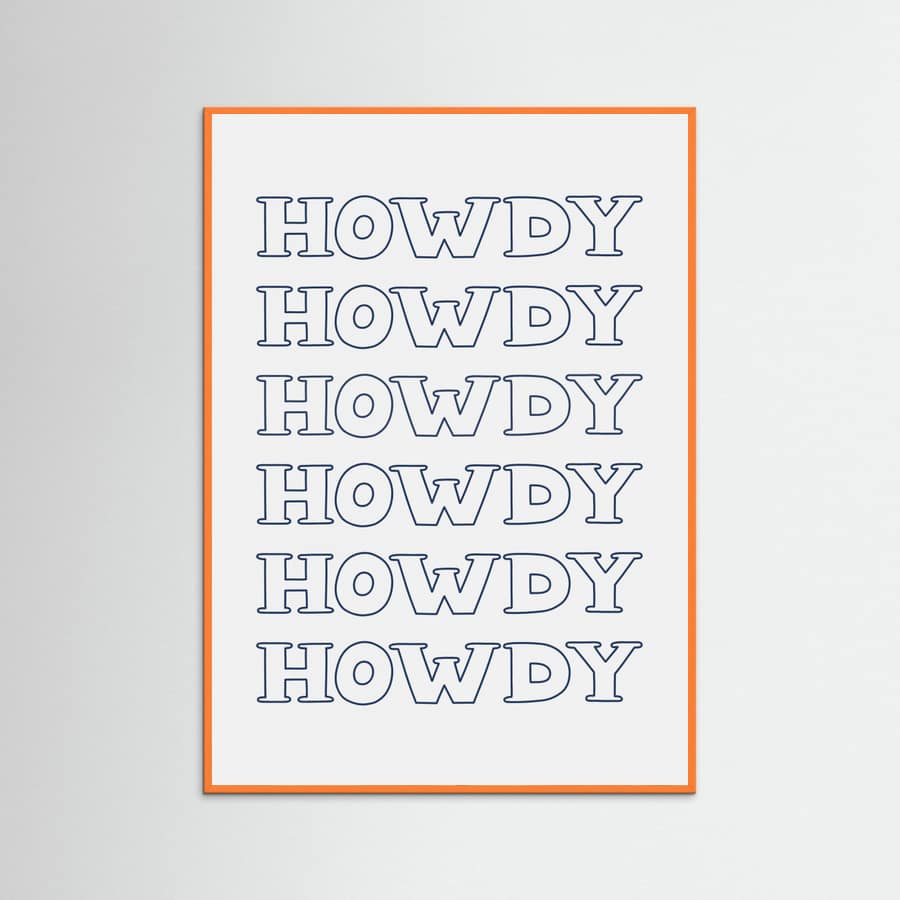 Plakat Navy Blue Howdy – plakat i druk artystyczny