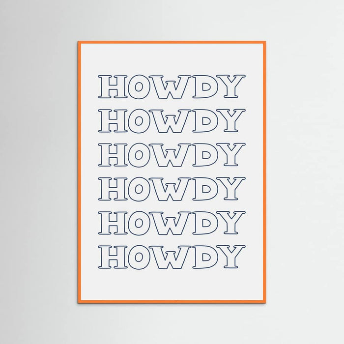 Plakat Navy Blue Howdy – plakat i druk artystyczny
