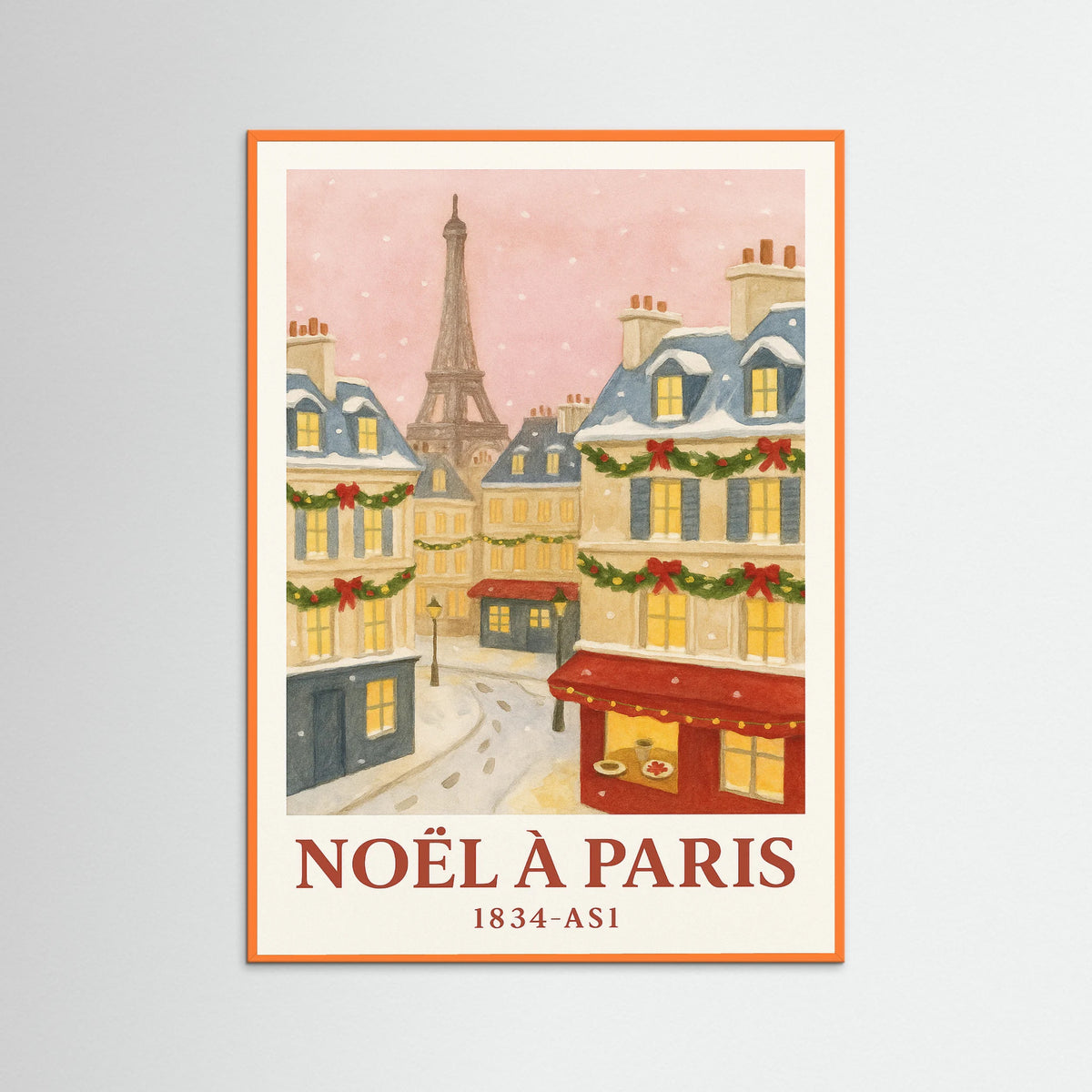 Orange Wood Noel a Paris
