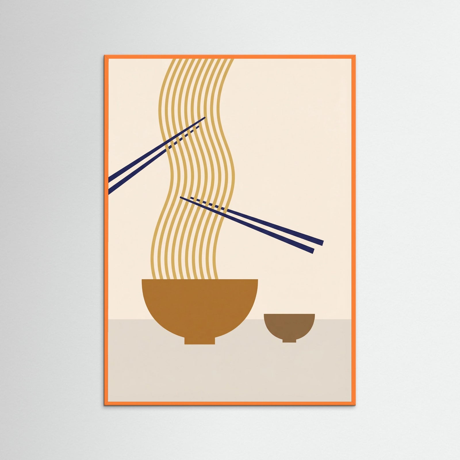 Orange Wood Noodle Abstraction