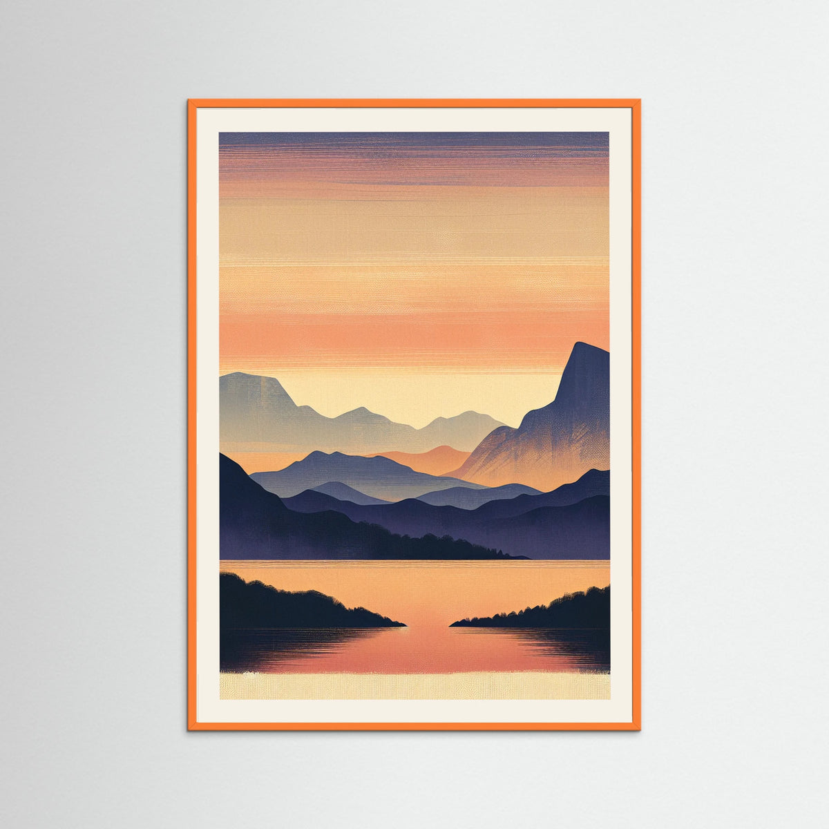 Orange Wood Nordic Sunset
