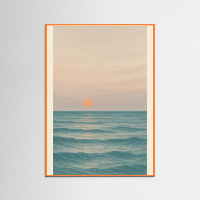 Orange Wood Ocean Embrace