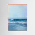 Orange Wood Ocean Serenity Blue