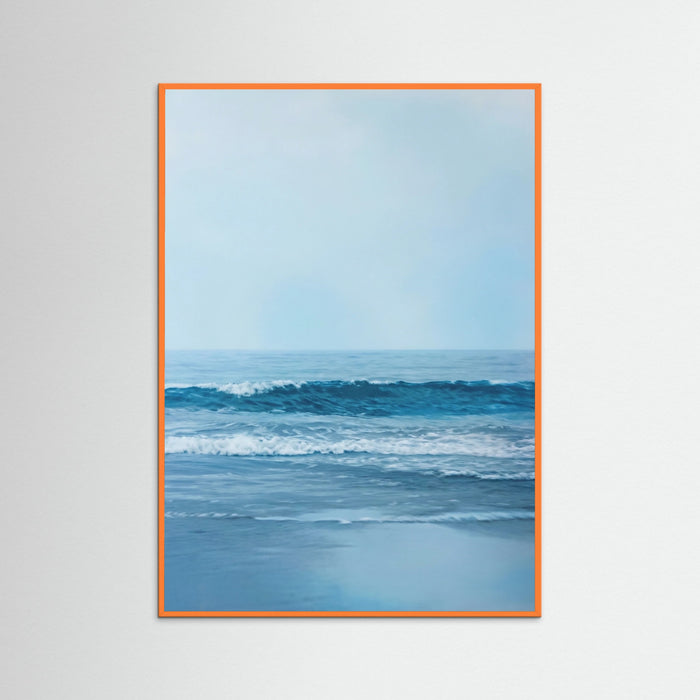 Orange Wood Ocean Serenity Blue