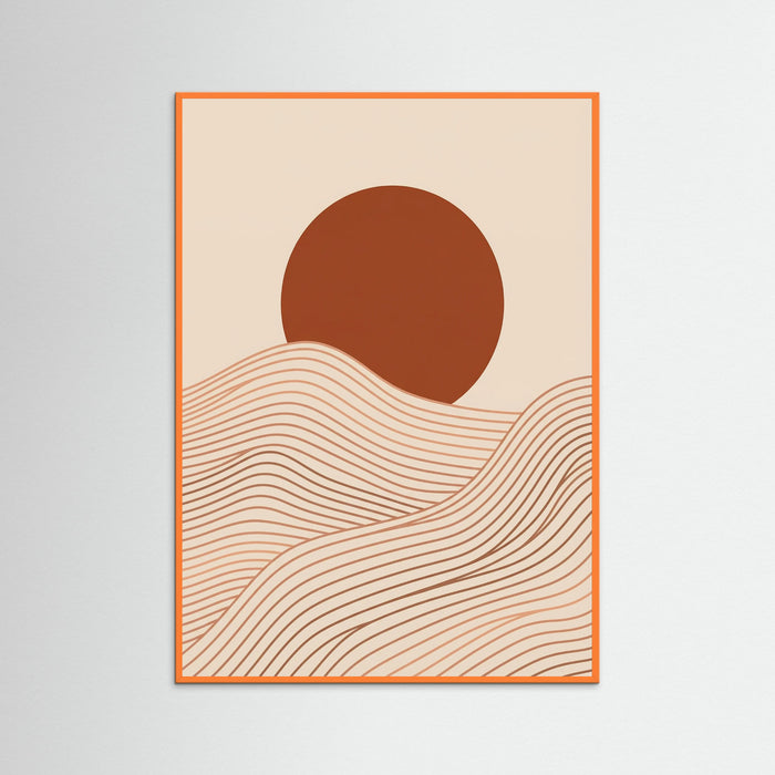 Orange Wood Ocean Serenity