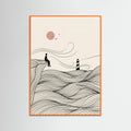 Orange Wood Oceans Embrace