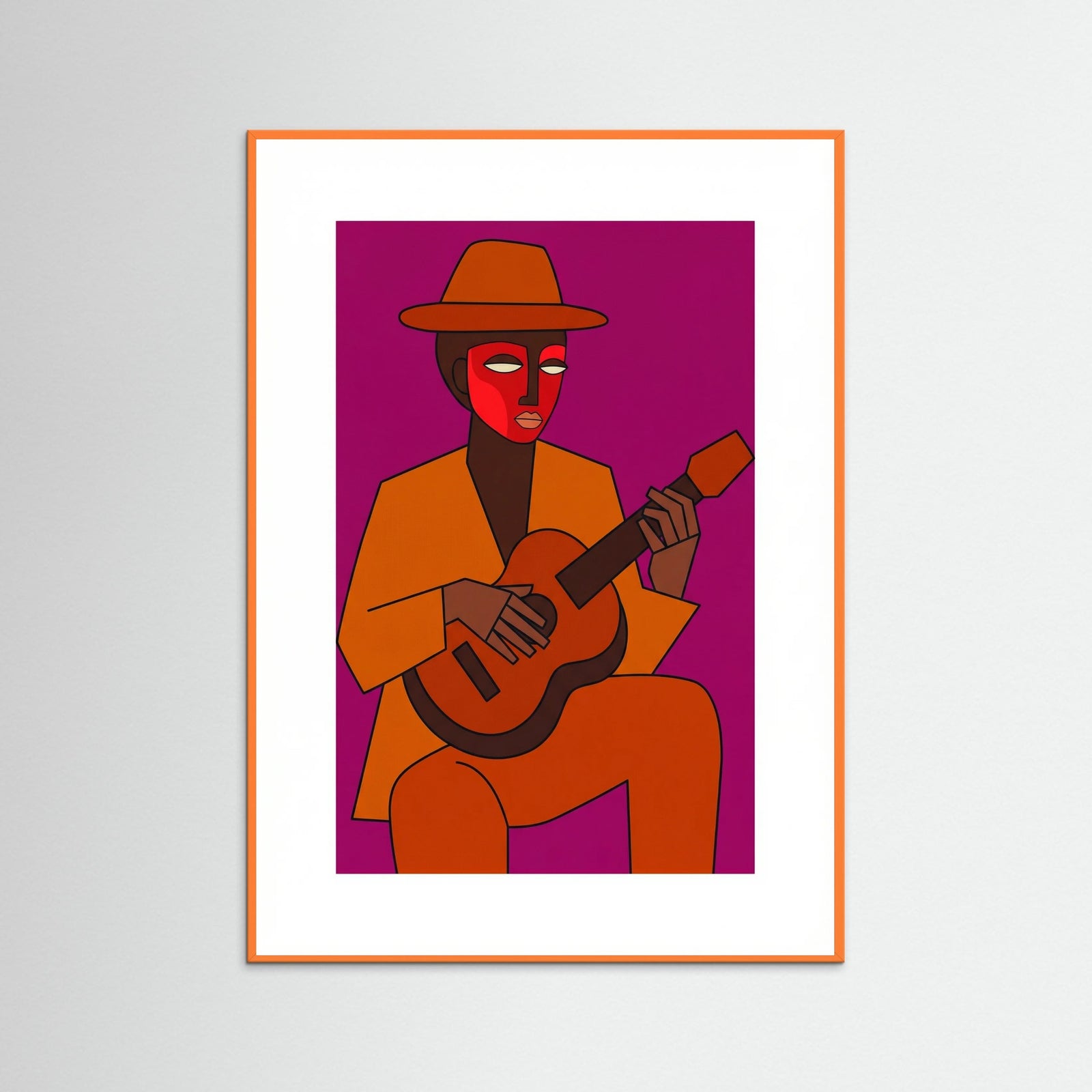 Orange Wood Orange Hat Figure