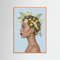 Orange Wood Orchid Woman Portrait