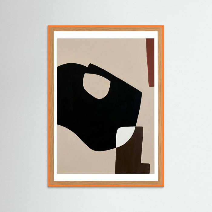 Orange Wood Organic Abstraction