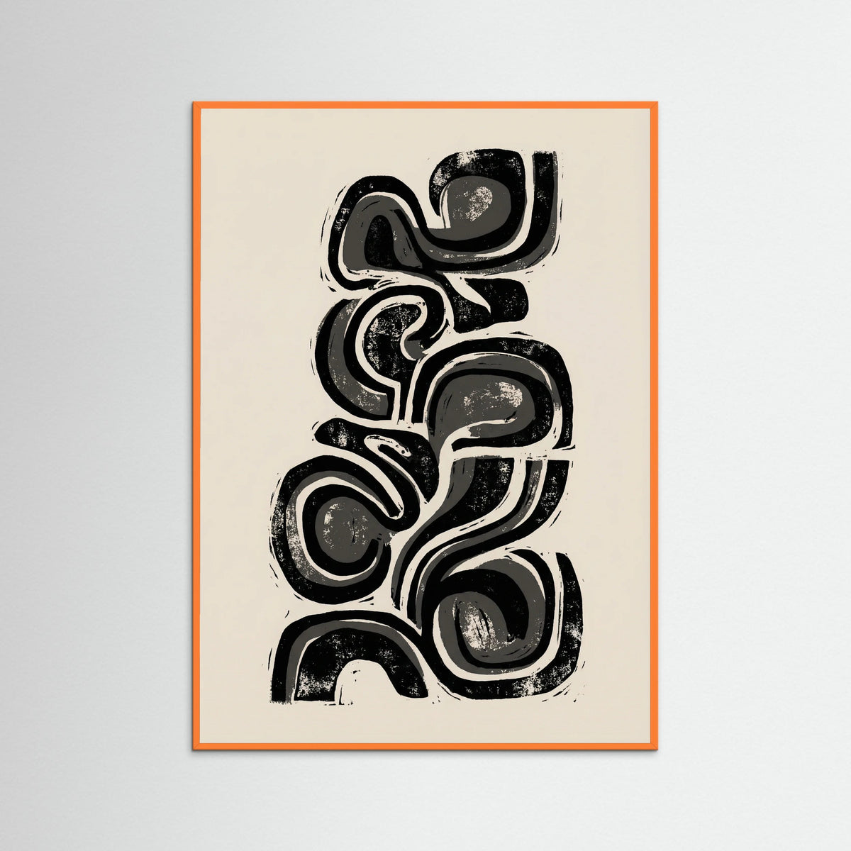 Orange Wood Organic Abstraction