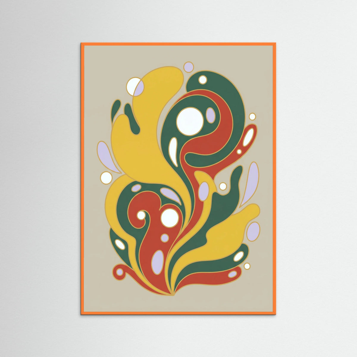 Orange Wood Organic Abstraction