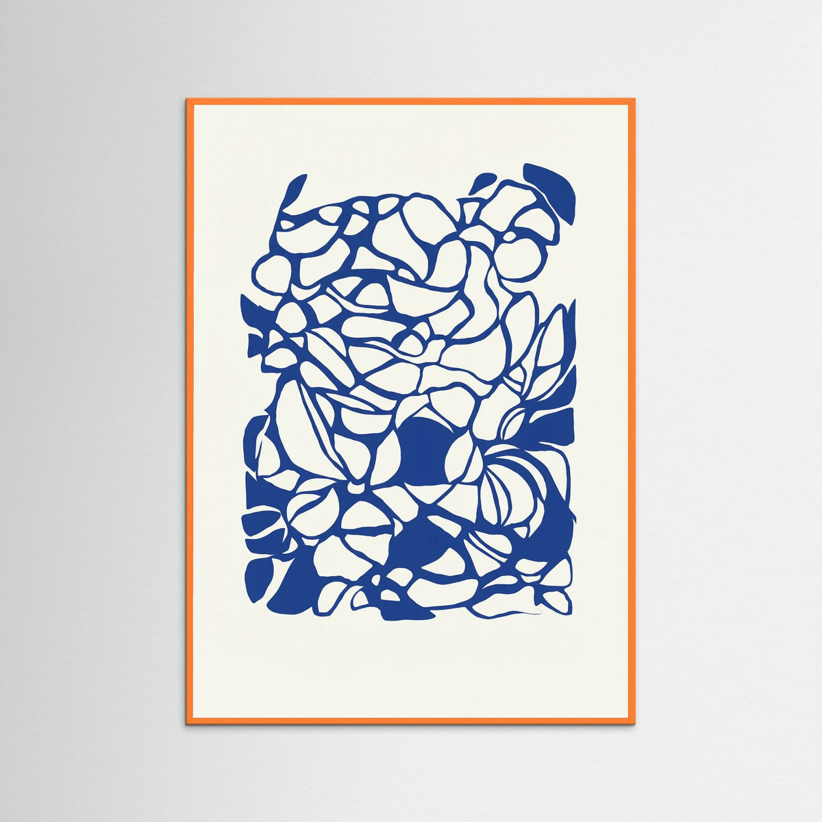 Orange Wood Organic Blue Flow