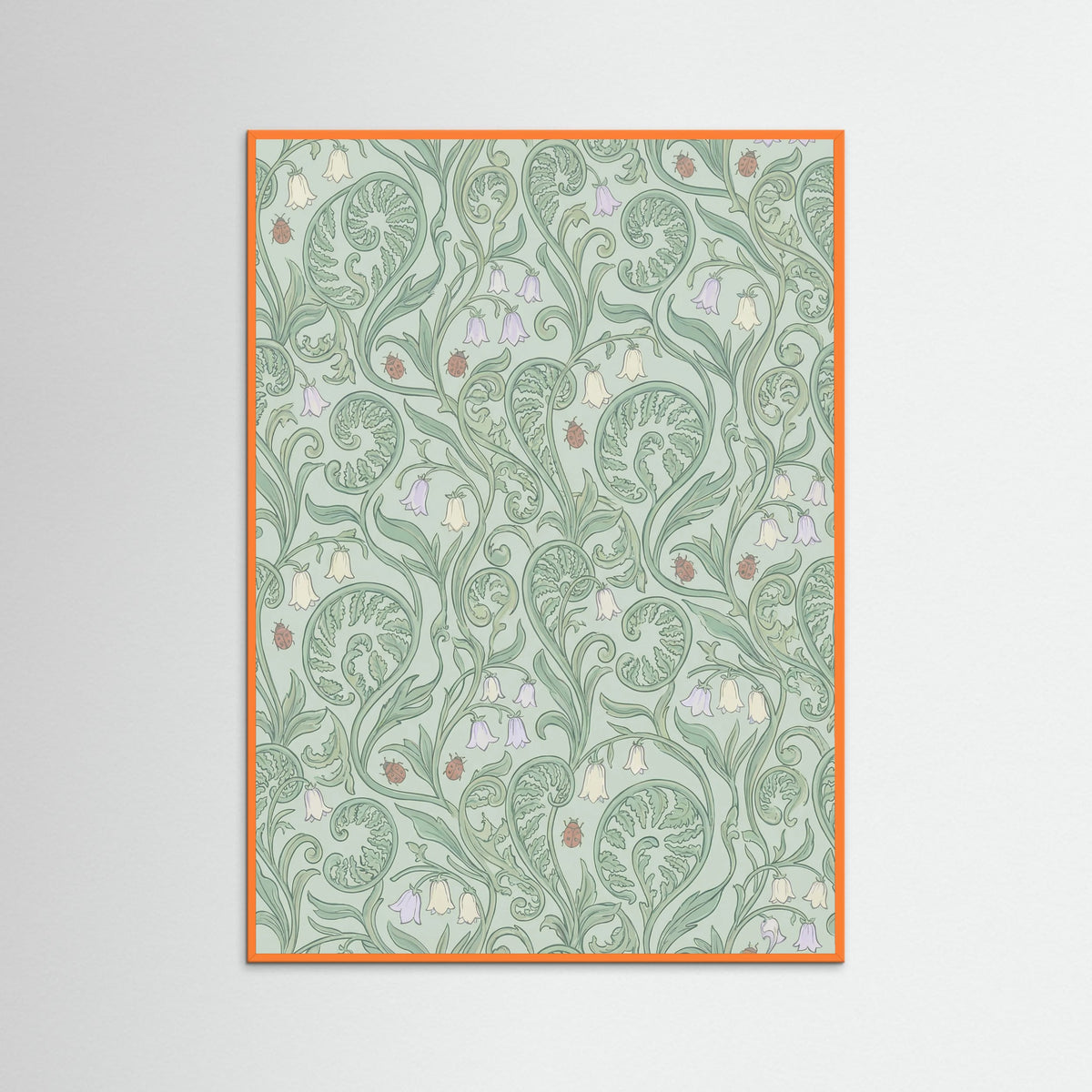 Orange Wood Organic Botanical Tapestry