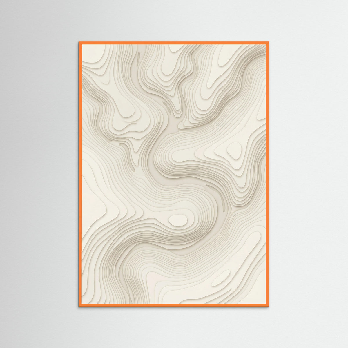 Orange Wood Organic Contours