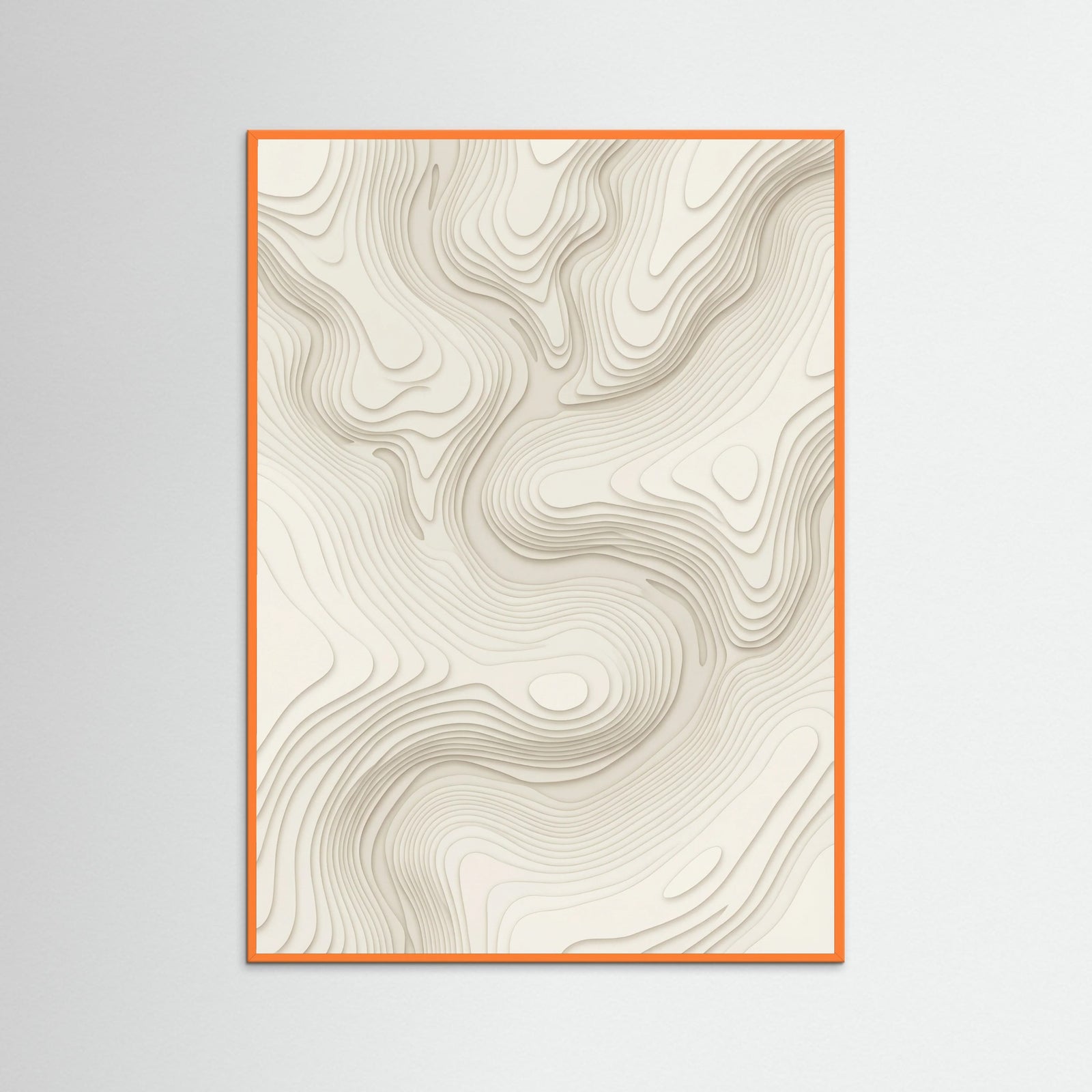 Orange Wood Organic Contours