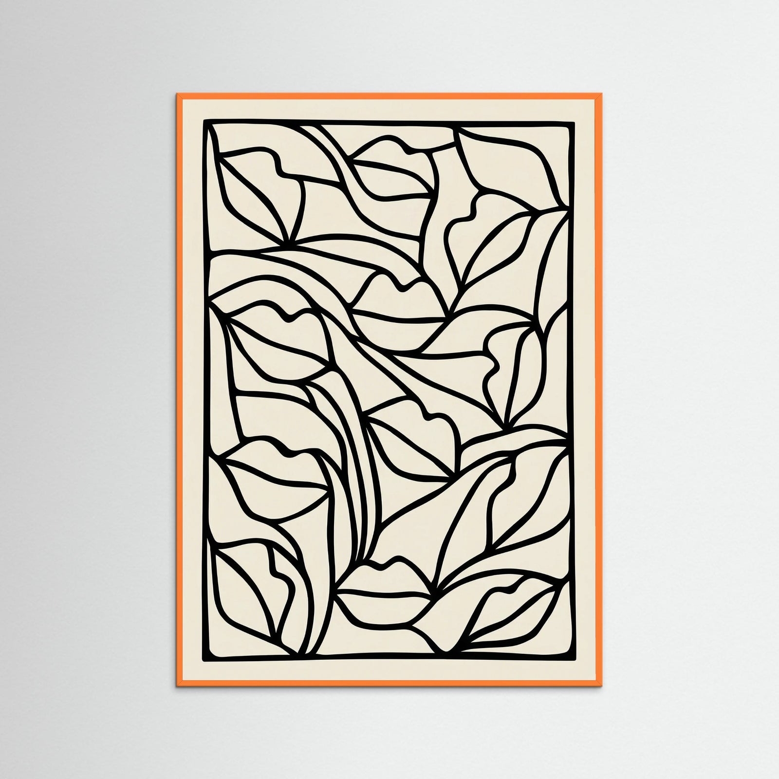 Orange Wood Organic Contours