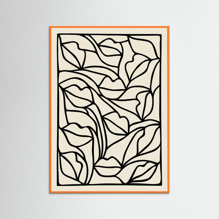 Orange Wood Organic Contours