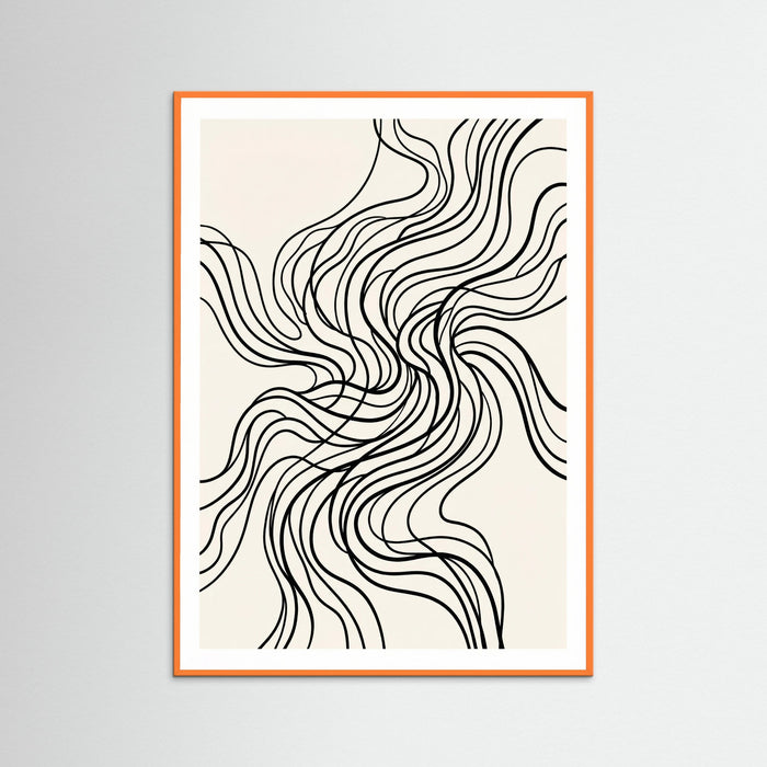 Orange Wood Organic Flow Black