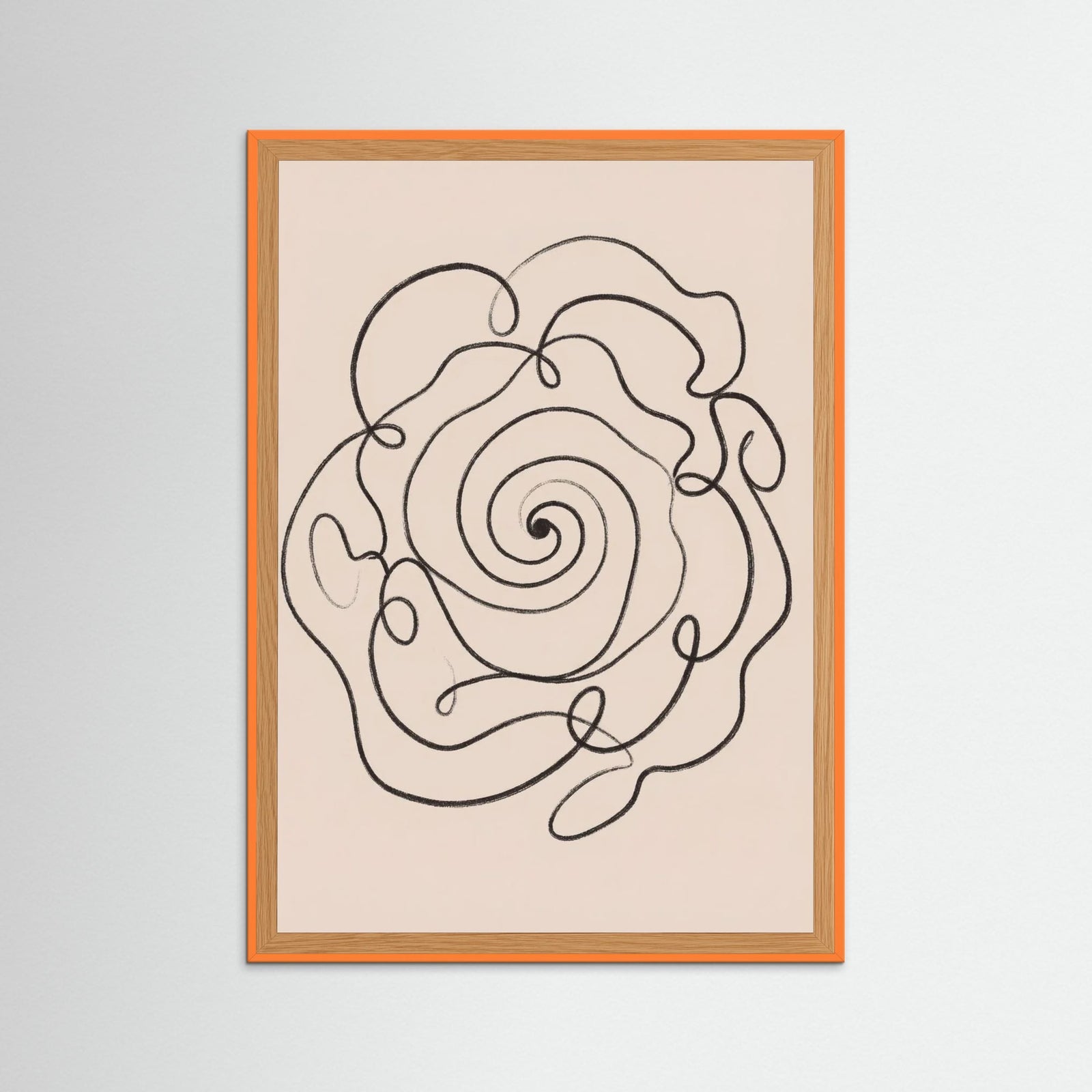 Orange Wood Organic Flow Black