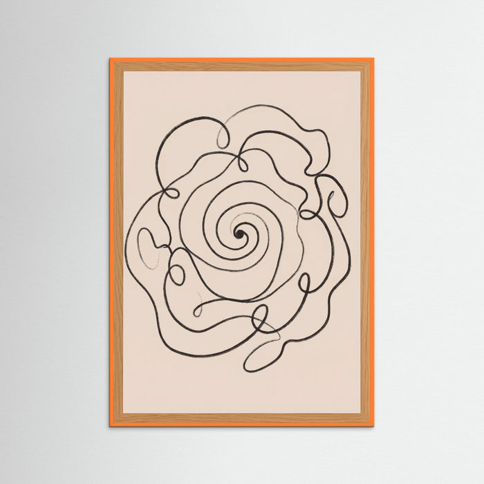 Orange Wood Organic Flow Black